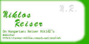 miklos reiser business card